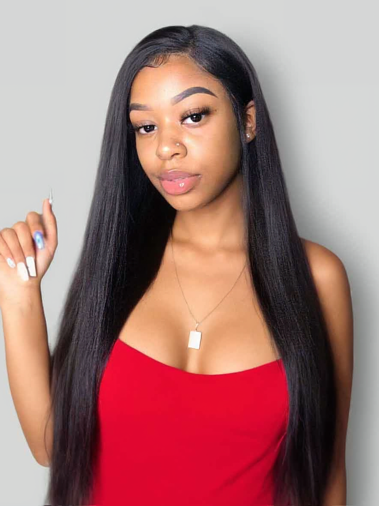 Nadula Best Yaki Straight Hair Weave 4 Bundles Virgin Human Hair Extensions Cheap Remy Hair