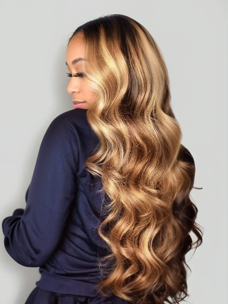 Nadula Blond Highlight Brown Body Wave Bundles 3PCS Hair Extension Human Hair Bundles For Sale
