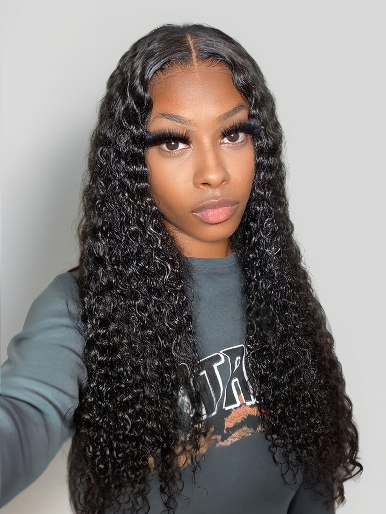 Nadula Curly Virgin Hair Weave 3 Bundles With 4x4 Lace Closure Unprocessed Human Hair Extensions