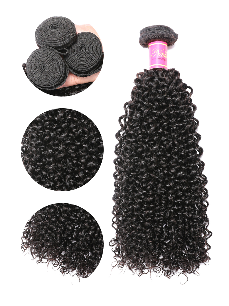 Nadula Kinky Curly Hair Weave 1 Bundle 8-26 Inch Virgin Hair Good Quality