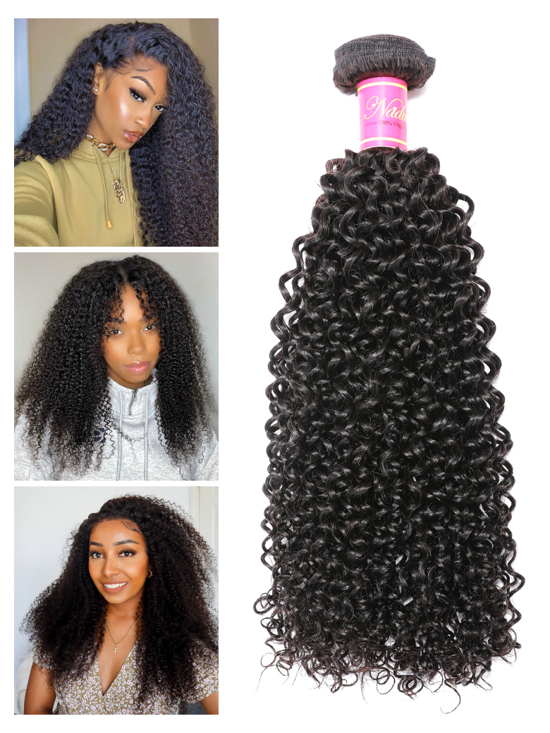 Nadula Kinky Curly Hair Weave 3 Bundles Virgin Human Hair Good Extensions