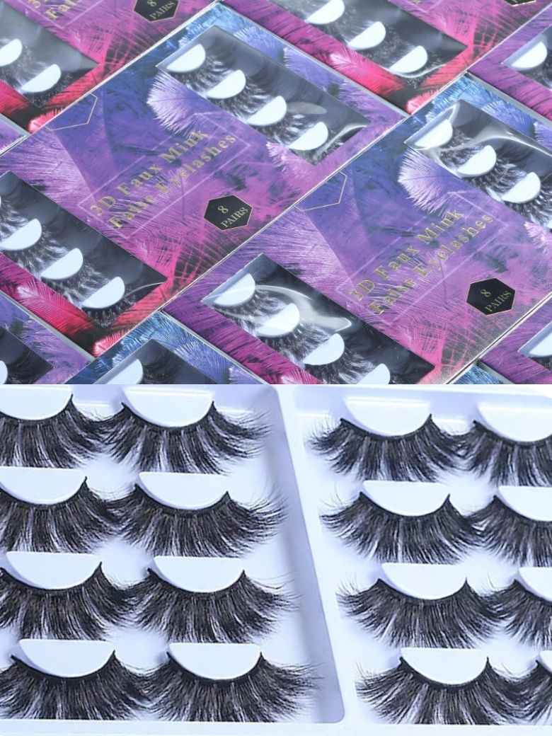Nadula 3D Mink Eyelashes 8 Pairs Per Box Natural and Volume Makeup Eyelashes 13$