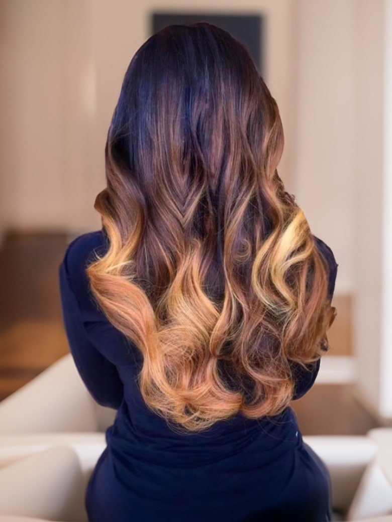 Nadula Hair Body Wave Ombre Hair 1 Bundle 3 Tone Color Human Hair Extensions For Sale