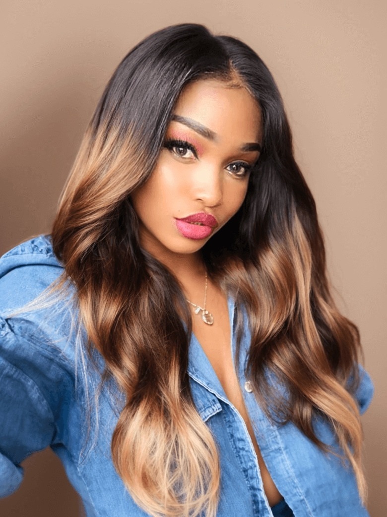 Nadula Body Wave Ombre Hair 3 Bundles 3 Tone Color Human Hair Weave Extensions For Sale