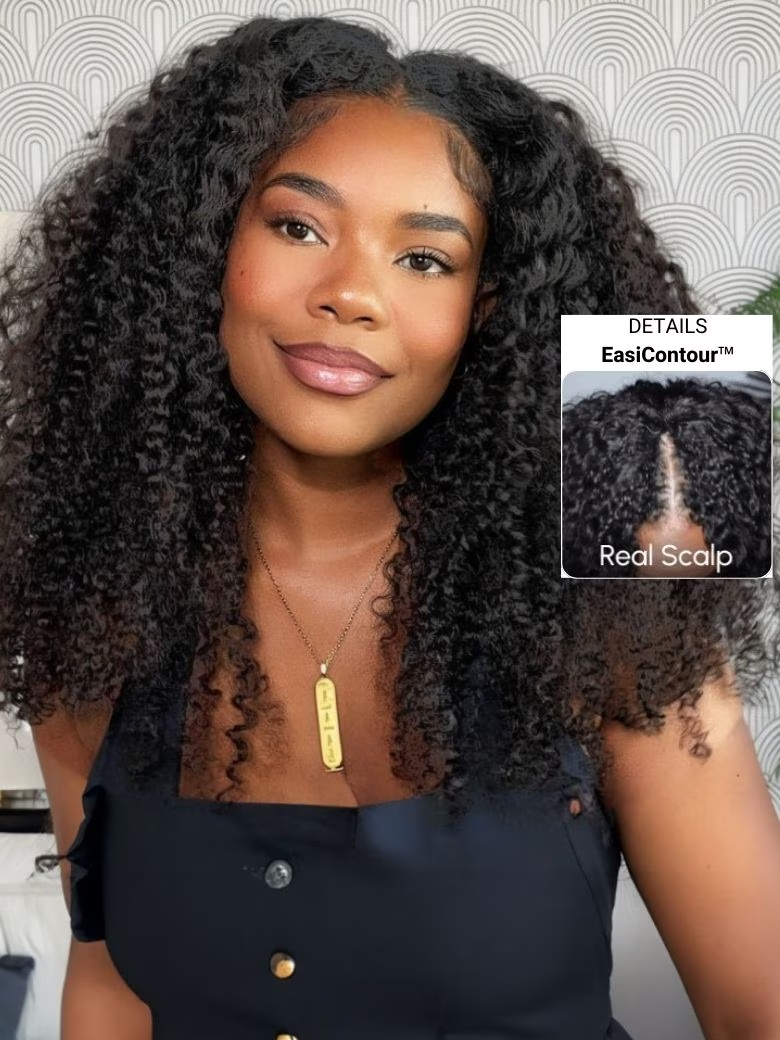Nadula Women's Bogo | Glueless V Part Kinky Curly Coily Wig Beginner Friendly Put On And Go