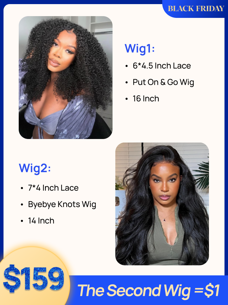 2nd Wig1 Nadula 16 Inch 645 Inch Lace Wig and 14 Inch 75 Inch Bye Bye Knots Lace Wig 531$