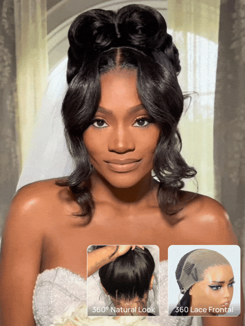 Nadula 360 Lace Frontal Wig With Invisi Drawstring Pre-Everything Body Wave Transparent Lace Put On And Go Human Hair Wigs