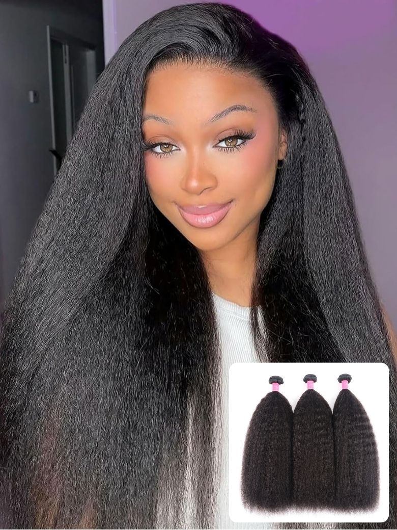 Nadula Wholesale Best Kinky Straight And Yaki Straight Hair Weave 3 Bundles Virgin Human Hair Extensions Cheap Remy Hair