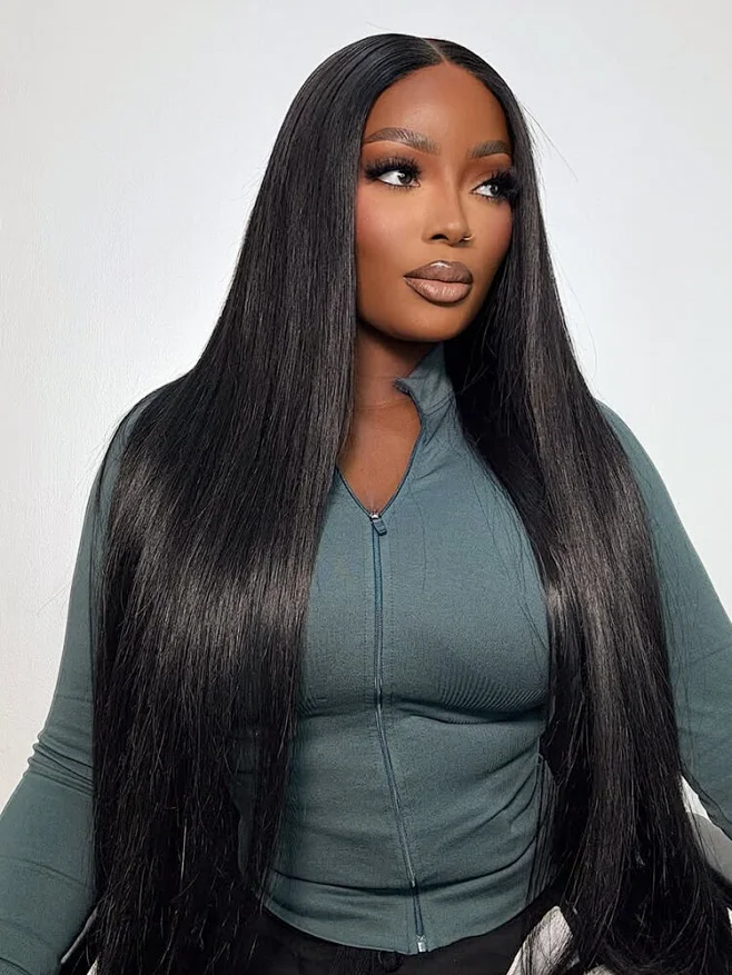 Nadula Flash Sale Straight Hair 13x4 Lace Frontal And 7x5 Bye Bye Knots Invisible Lace Closure Human Hair Wigs 263$