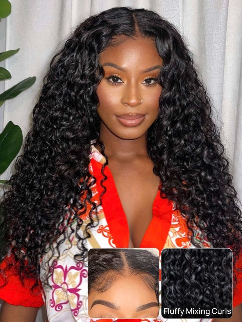 Nadula 100 Off Flash Sale 7x5 Byebye Knots Jerry Curly Wig And 13x4 Pre everything Mixed Curls Wig Glueless Put On Go Wigs 159$