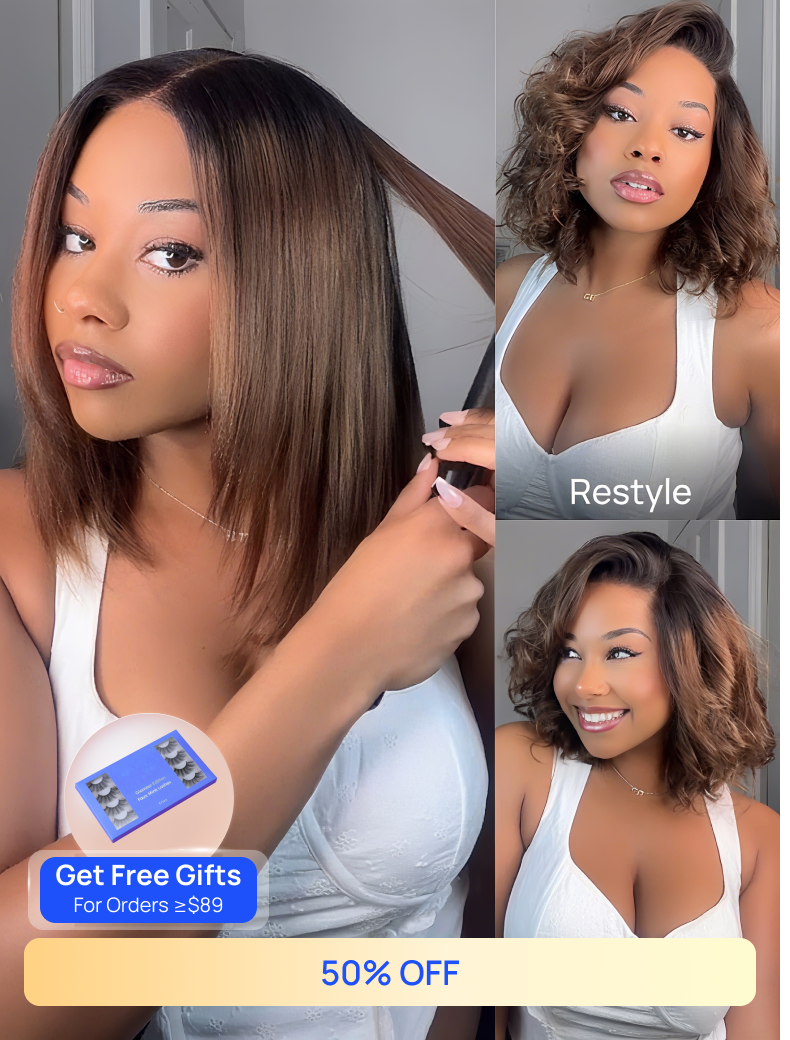 Nadula Flash Sale Chestnut Brown Ombre Colored Headband Wig And 7x5 Invisible Lace Beginner Friendly Glueless Human Hair Wigs 98$