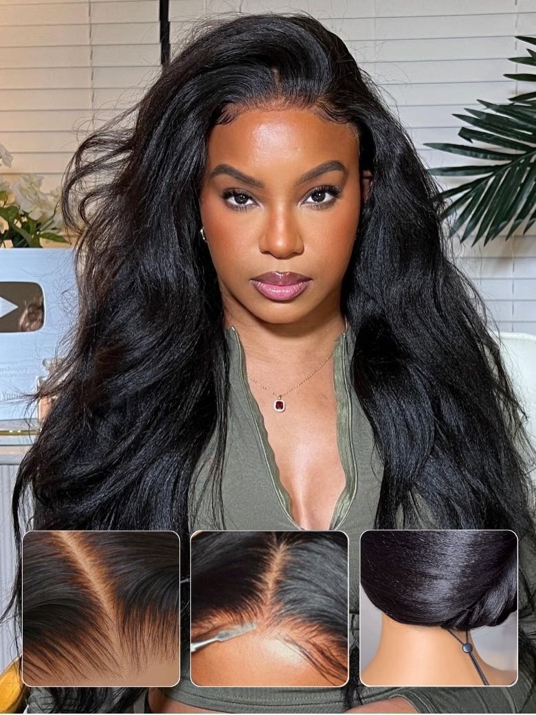 Nadula 100 Off Flash Sale 7x5 Byebye Knots Yaki Straight Hair Natural Color Glueless Human Hair Wigs 179$