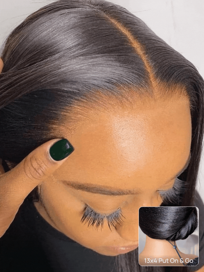 Nadula 13X4 Pre Everything Silky Straight Lace Front Wig Pre-Bleached Hd Lace Frontal Human Hair Wig