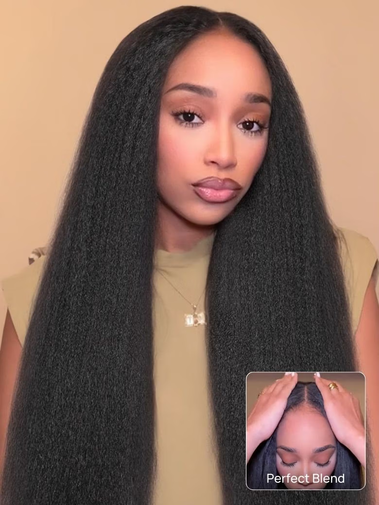 Nadula Light Bogo | V Part Yaki Straight And Kinky Straight Glueless Human Hair Wig