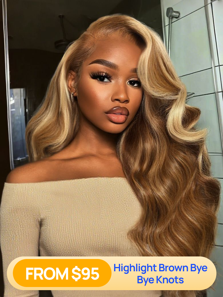 Nadula Flash Sale 7x5 Byebye Knots And 13x4 Lace Frontal Piano Honey Blonde Body Wave Wigs Put On An