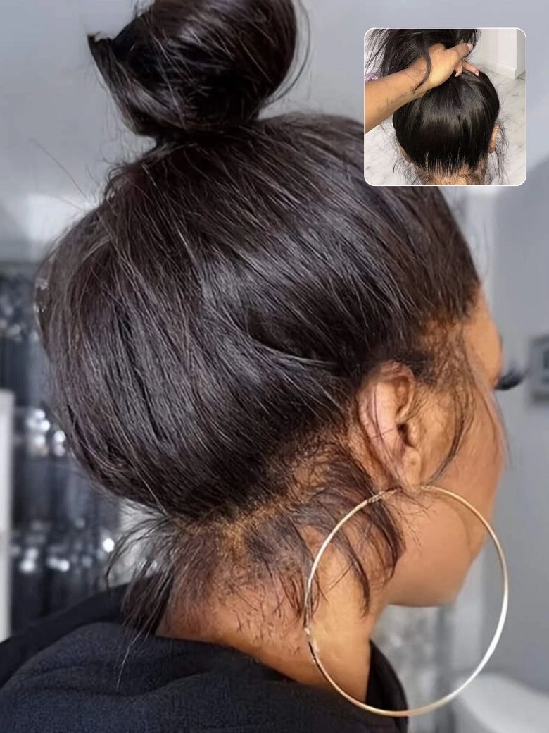 Nadula Full Lace Wig Loose Wave Face-Framing Layers With Curtain Bangs Full Scalp Lace Wigs 100% Han