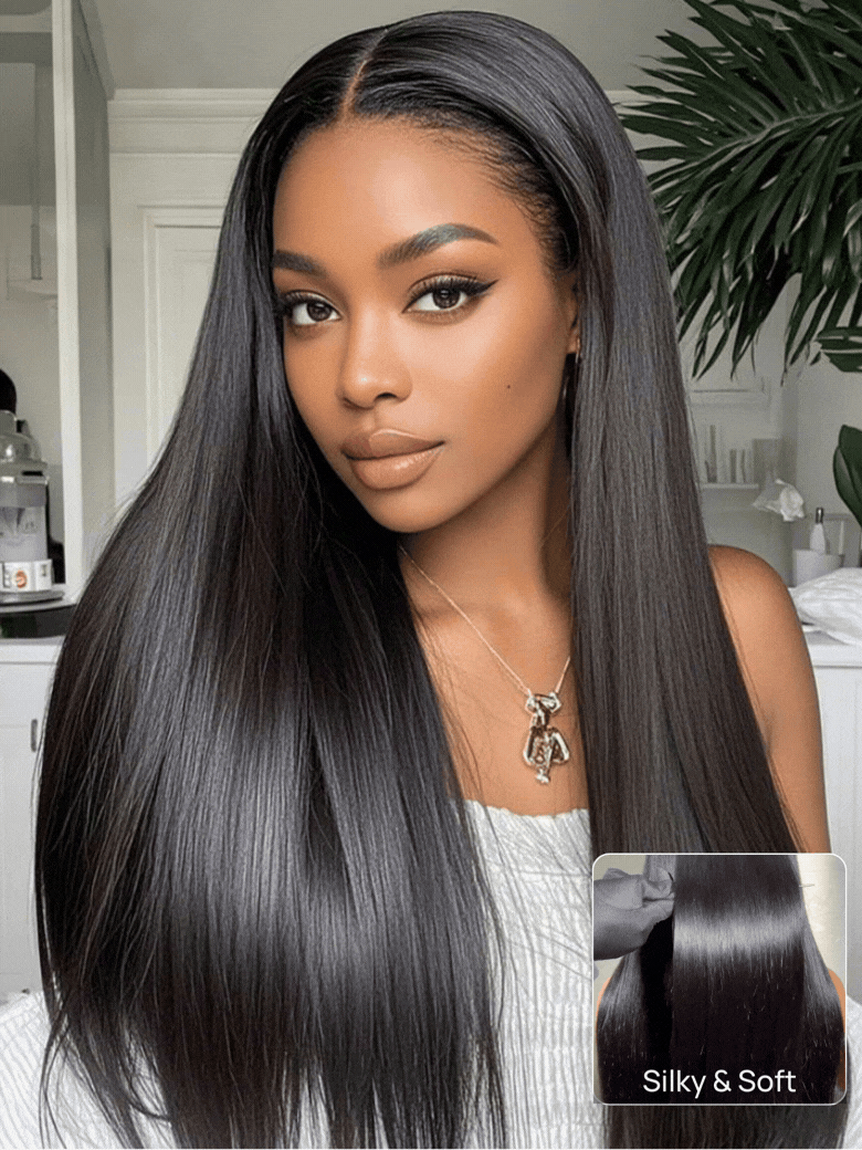 Nadula 13X4 Hd Lace Frontal Silky Straight Hair 180%-200% Density Luxury Quality Raw Human Hair Wigs