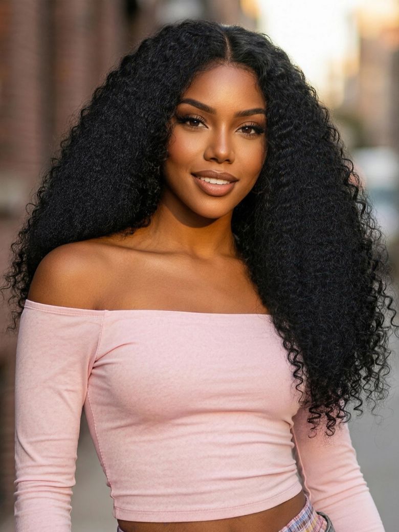 Nadula 7X5 No Slip Wig Fluffy Kinky Coily Texture Natural Blown Out Afro-Coil Curl Textures Wig Glueless Human Hair Wigs