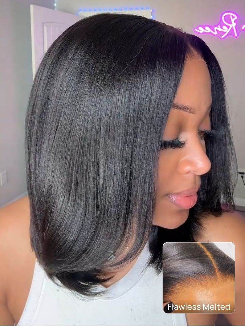 Nadula Light Pre Everything Wig 2.0™ | 13X4 Yaki Bob And Yaki Straight Put On And Go Wig For Summer