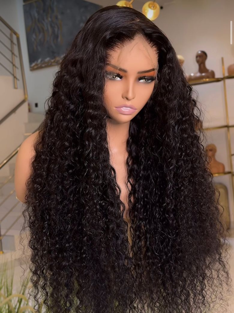 Nadula 13X4 Hd Lace Frontal Luxury Quality 15A Raw Human Hair Water Wave Hair Real Hd Lace Wig