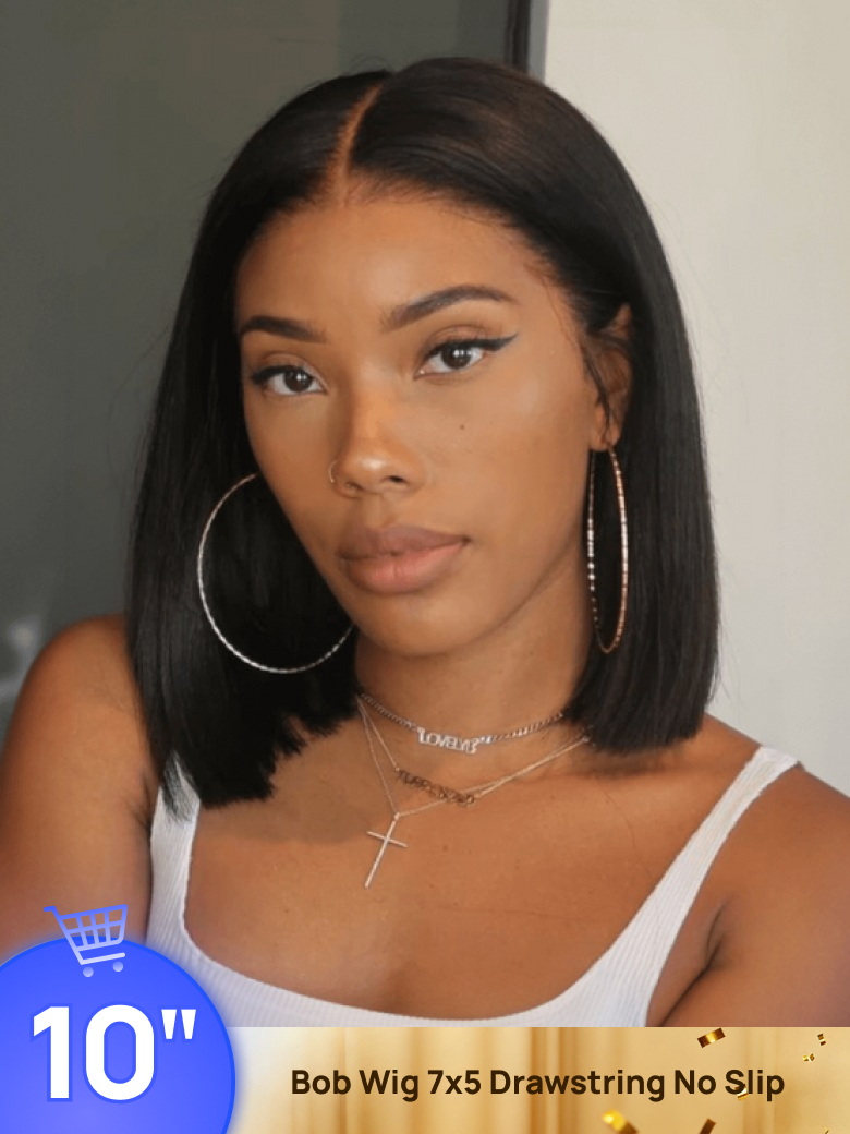 BOGO Free | Nadula 10 Inch Bob Wig 7x5 Bye Bye Knots With Drawstring Wigs