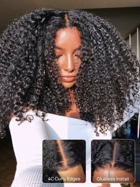 Nadula $100 Off Flash Sale 7x5 Byebye Knots Jerry Curly And Linky Curly Mixed Curls Wig Glueless Put