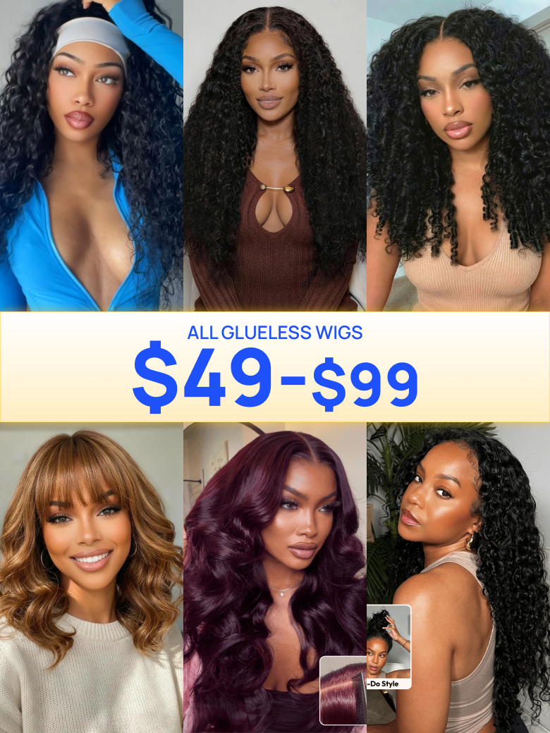 All Glueless Wigs $49 - $99 | Nadula Flash Sale 13x4 And 7x5 Put On And Go Glueless Human Hair Wigs