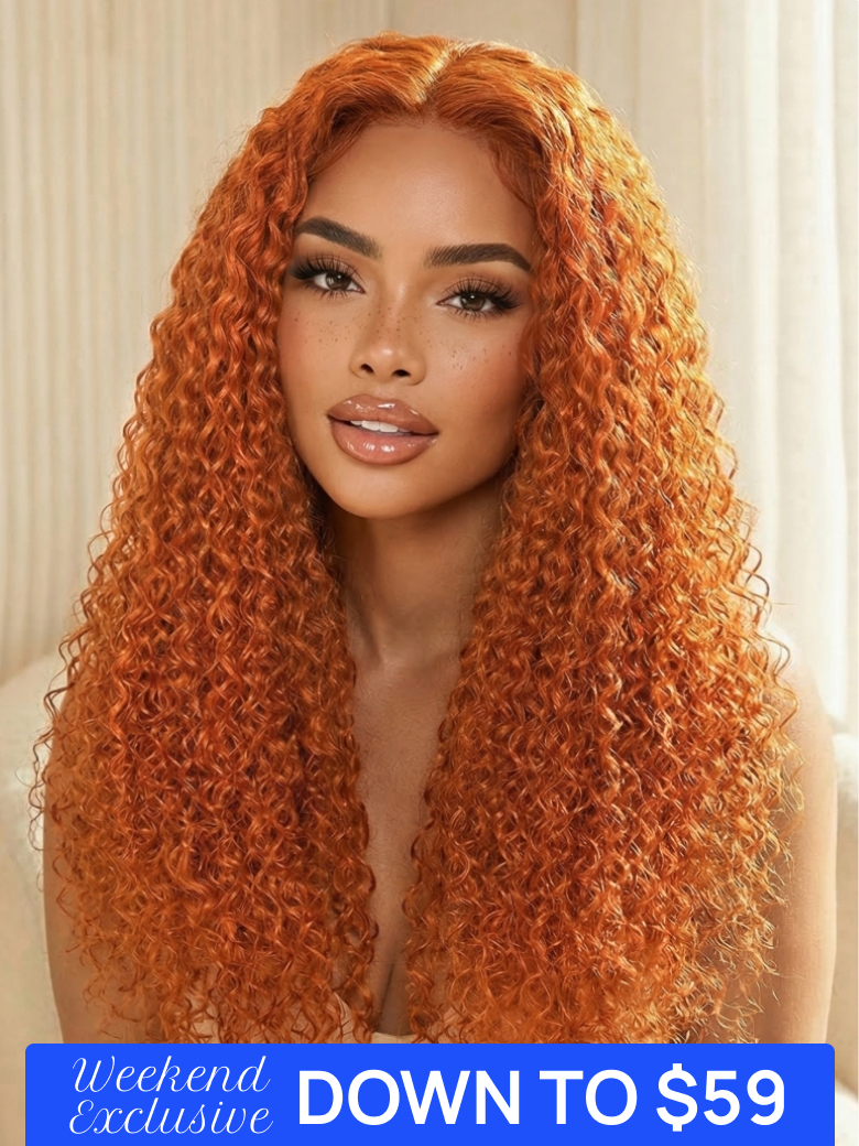 Down To $59 |Nadula Flash Sale Ginger Curly Hair 4x0.75 Minimalist T Part Lace Pre Plucked Human Hai