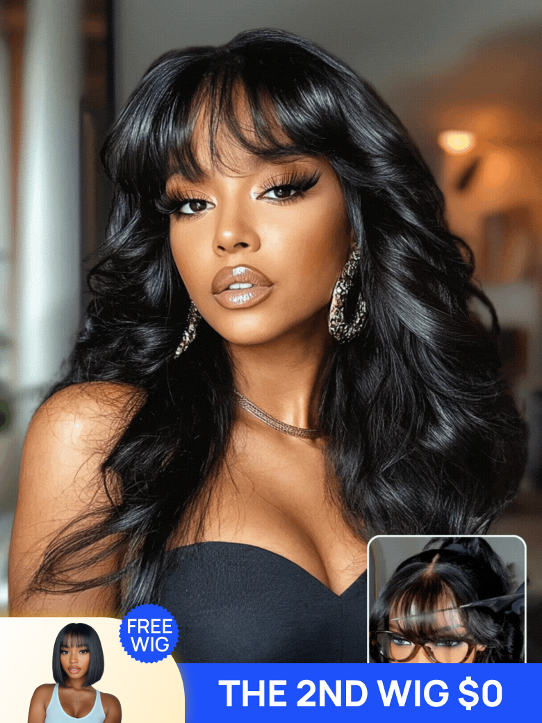 The 2nd Wig $0 | Nadula Flash Sale Yaki Straight Hair with Bang Put On and Go Beginner Friendly Glue