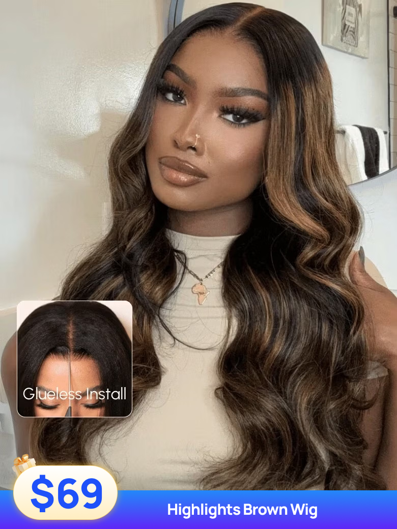 Nadula Long Body Wave Human Hair Wigs Affordable Highlight Body Wave Lace Wigs For Sale 16-24 Inch $345