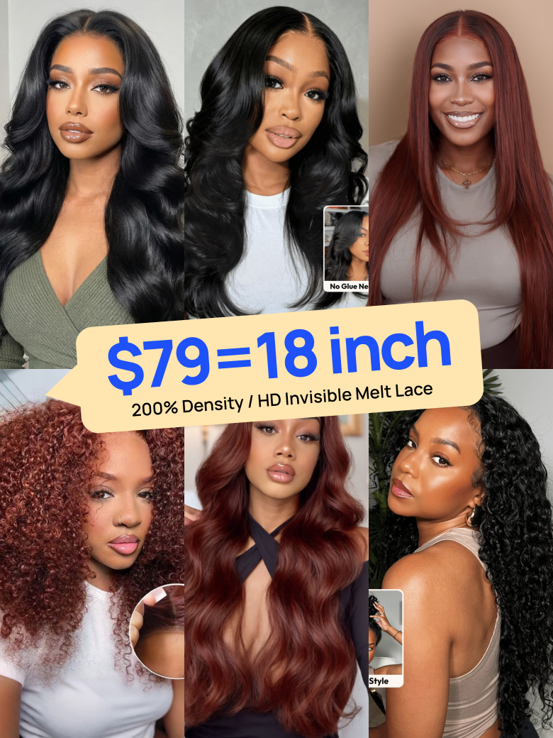 7918inch 200 Density Nadula Flash Sale 13x4 Lace Frontal Wigs Pre Plucked Human Hair Wig $395
