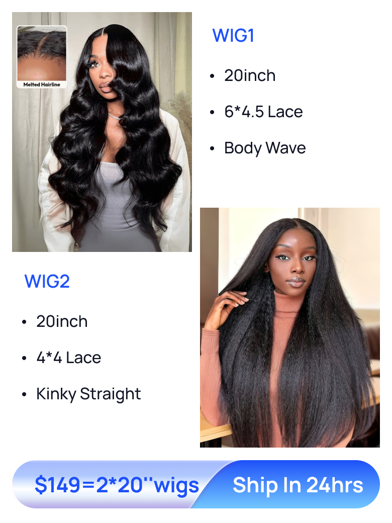 $149=2*20 Wigs | Nadula BOGO Two 20'' WIGS Glueless