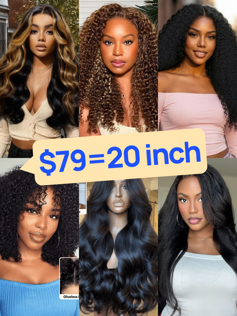 $79=20inch / 200% Density | Nadula Flash Sale 7x5 Byebye Knots Lace Closure And 13x4 Pre everything