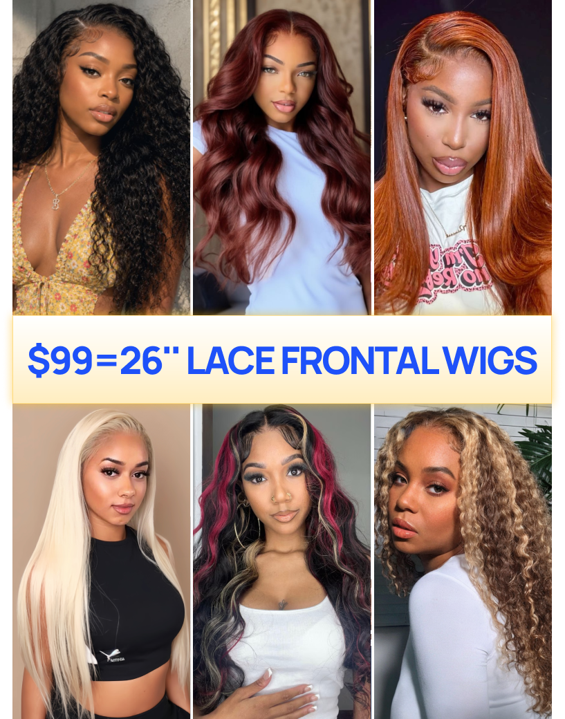 $99=26'' lace front| Nadula Flash Sale With Free Gifts 13x4 And 7x5 Invisible Lace Put On And Go Glu