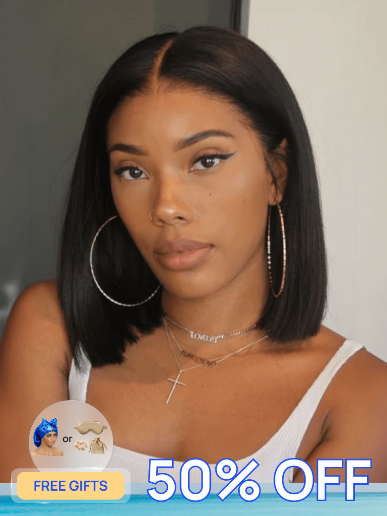 50% OFF + FREE GIFTS | Nadula Flash Sale Yaki Straight And Bob Wig With Bang Put On And Go Wigs 180%