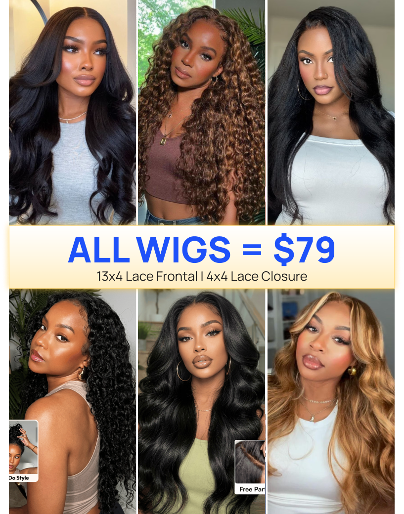 All Wigs From $79| Nadula Flash Sale Human Hair Wigs Put On And Go Wigs Limited Stock